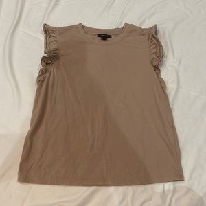 Forever 21 Cap Sleeve tan Top size small